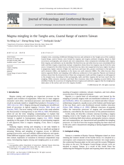 Magma mingling in the Tungho area, Coastal Range of eastern