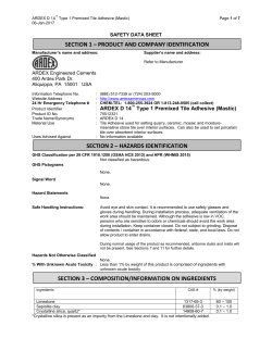 D 14 SDS - ARDEX Americas