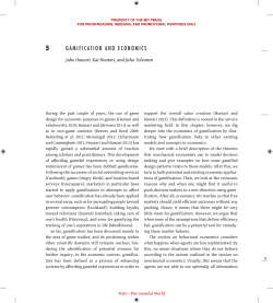 GAMIFICATION AND ECONOMICS