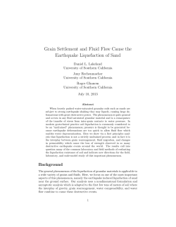 Grain Settlement and Fluid Flow Cause the Earthquake Liquefaction
