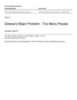 Greece`s Major Problem : Too Many People - Knowledge Bank