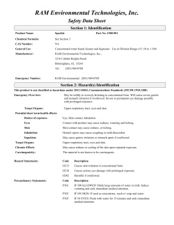the SDS PDF. - Ram Environmental Technologies, Inc