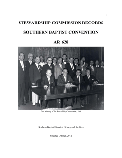 stewardship commission records southern baptist convention ar 628