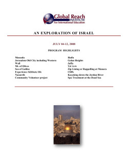an exploration of israel