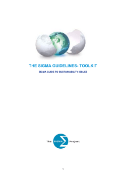 Sustainability issues guide