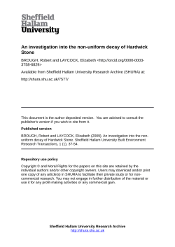 An investigation into the non-uniform decay of Hardwick Stone