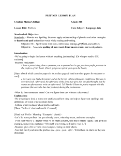 prefix lesson - WordPress.com