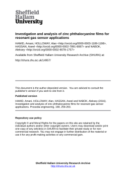 Investigation and Analysis of Zinc Phthalocyanine Films for