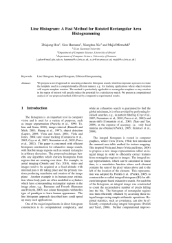 Line Histogram: A Fast Method for Rotated Rectangular Area