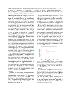 OXIDATION STATE OF FE IN GIANT CLUSTER INTERPLANETARY