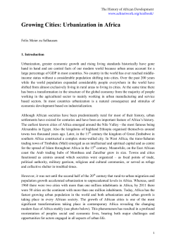 Growing Cities: Urbanization in Africa