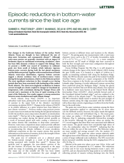 Episodic reductions in bottom-water currents since the last ice age