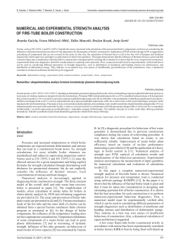 numerical and experimental strength analysis of fire