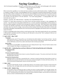 April Insert - Trinity UMC, Sumter