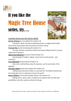Magic Tree House Read-alike - Upper Arlington Public Library