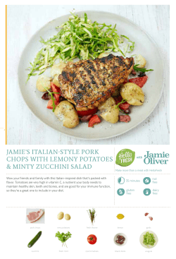 jamie`s italian-style pork chops with lemony potatoes