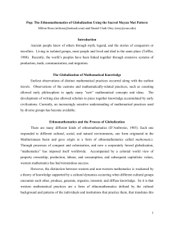 The Ethnomathematics of Globalization Using the Sacred Mayan