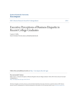 Executive Perceptions of Business Etiquette in - Encompass