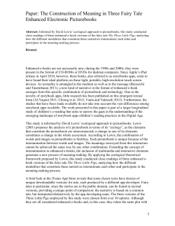 Paper: The Construction of Meaning in Three Fairy Tale