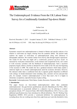 The Underemployed: Evidence From the UK Labour Force Survey