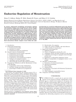 Endocrine Regulation of Menstruation