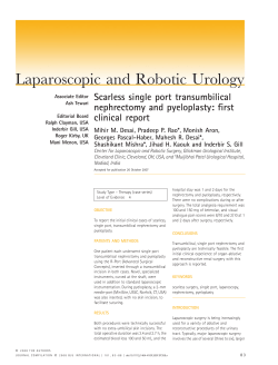 Laparoscopic and Robotic Urology