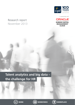 Talent analytics and big data &ndash; the challenge for HR