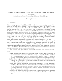 Stability, hyperbolicity, and zero localization of functions