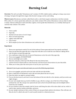 Burning Coal - Science Learning Space
