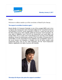 Monday January 2, 2017 Bonjour Welcome to edition number 42 of