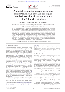 handed world and the dominance of left