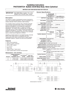 PHOTOSWITCH Bulletin 42CM Metal Body 18mm Cylindrical