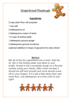 Gingerbread Playdough Recipe.