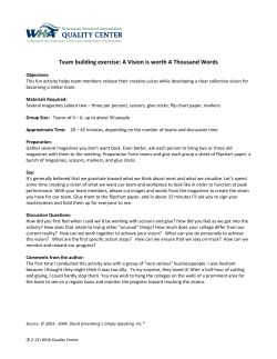 Team building exercise: A Vision is worth A Thousand Words