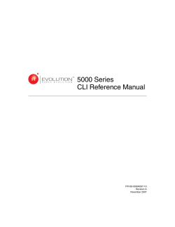 R/Evolution 5000 Series CLI Reference Manual