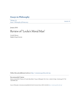 Review of "Locke`s Moral Man"