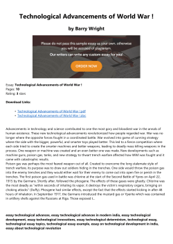 Technological Advancements of World War