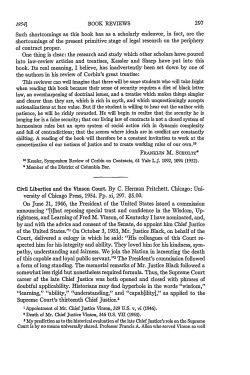 Review of Civil Liberties and the Vinson Court by C. Herman Pritchett