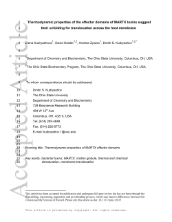 Thermodynamic properties of the effector domains of MARTX toxins