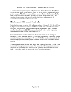 Page 1 of 12 Learning from Bhopal