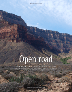 ON A ROAD TRIP across southern America, Sarah Lewis soaks up