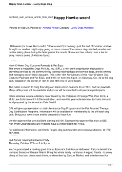 Happy Howl-o-ween! - Lucky Dogs Blog