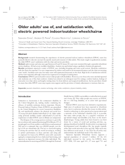 Older adults` use of, and satisfaction with, electric powered indoor