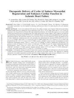 Therapeutic Delivery of Cyclin A2 Induces Myocardial