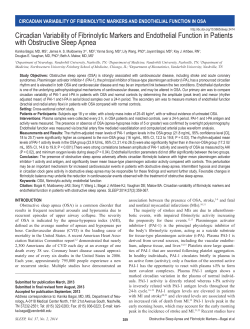 Circadian Variability of Fibrinolytic Markers and Endothelial Function