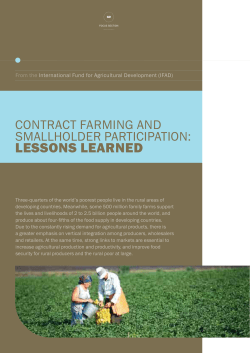 Law in transition 2015 - Contract farming