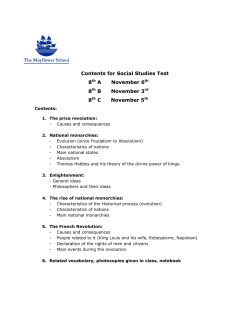 Contents for Social Studies Test 8th A November 6 8th B November