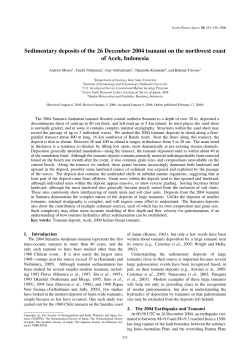 Sedimentary deposits of the 26 December 2004 tsunami on the