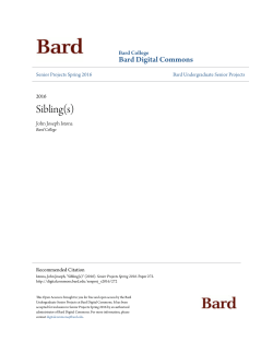 Sibling(s) - Bard Digital Commons