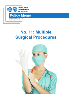 2017 CAP Policy Memo No. 11: Multiple Surgical Procedures